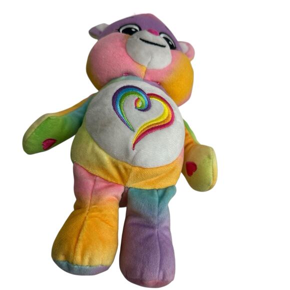 Care Bears 9" Togetherness Bear Rainbow Heart Plush Bean Stuffed Animal - Picture 6 of 7